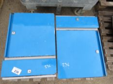 2 X SMALL METAL WORKSHOP CABINETS. THIS LOT IS SOLD UNDER THE AUCTIONEERS MARGIN SCHEME, THEREFORE N