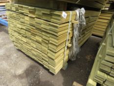 LARGE PACK OF HIT AND MISS TIMBER CLADDING BOARDS. 1.75M LENGTH X 10CM WIDTH APPROX.