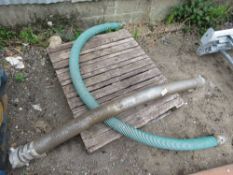 2 X FLEXIBLE WATER PUMP SUCTION HOSES 3" AND 3.5" BORE APPROX.