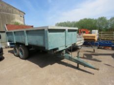 Salop twin axled agricultural tipping trailer