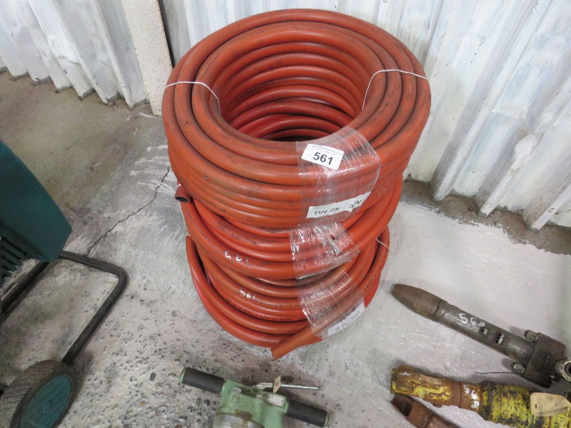 3 X ROLLS OF FIRE HOSE, UNUSED, 25 X 30M LENGTH PER ROLL.