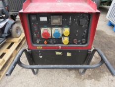 MOSA TS250SXC WELDER GENERATOR. WHEN TESTED WAS SEEN TO RUN AND SHOWED POWER ON THE GUAGE.
