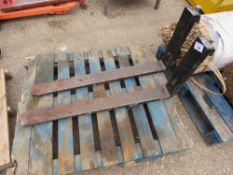 PAIR OF FORKLIFT TINES, 16" CARRIAGE. SOURCED FROM COMPANY LIQUIDATION. THIS LOT IS SOLD UNDER THE A