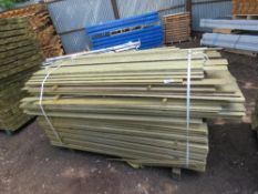 LARGE PACK OF MIXED SIZED PRESSURE TREATED SHIPLAP TIMBER CLADDING BOARDS MOSTLY 1.75M LENGTH X 10C