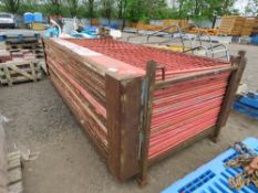 STILLAGE CONTAINING APPROXIMATELY 30NO SCAFFOLD SAFETY MESH PANELS 1.25M X 2.6M SIZE. CAN HAVE OTHER