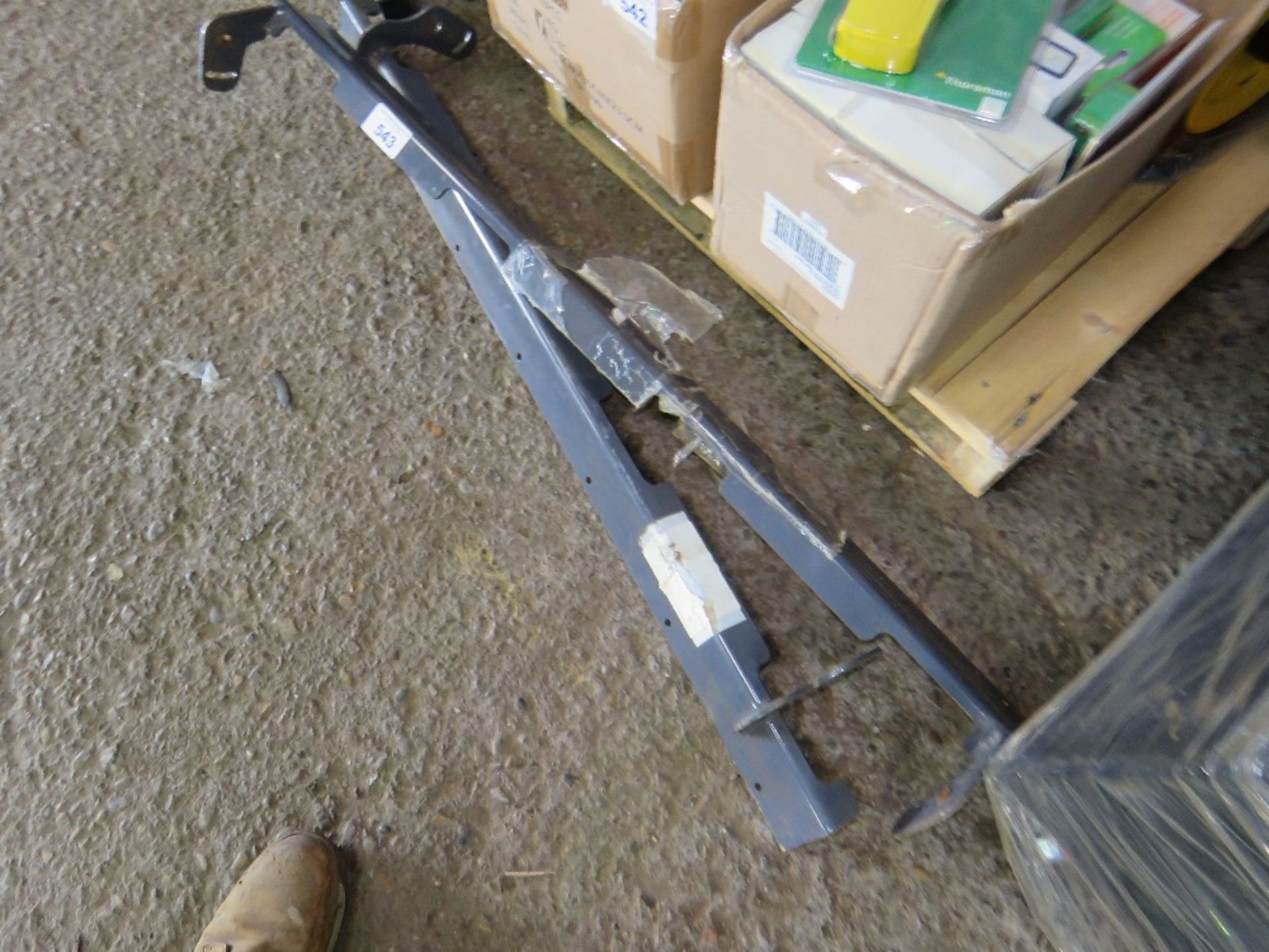 2 X ROLLER SCRAPER BARS, POSSIBLE TEREX, 120CM LENGTH. - Image 2 of 2