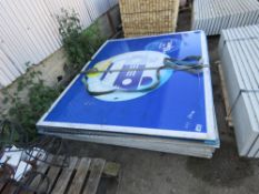 22 X COMPOSITE/PLASTIC HOARDING BOARDS 7FT X 6FT APPROX. THIS LOT IS SOLD UNDER THE AUCTIONEERS MARG