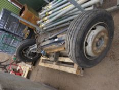 EUROCARGO LORRY FRONT AXLE WITH WHEELS AND TYRES. SOURCED FROM DEPOT CLOSURE.