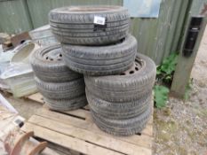 8 X 195-60-15 WHEELS AND TYRES. SOURCED FROM DEPOT CLOSURE.