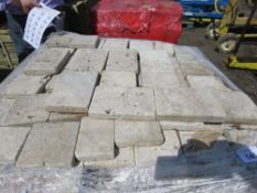 PALLET OF TUMBLED STONE PAVERS. THIS LOT IS SOLD UNDER THE AUCTIONEERS MARGIN SCHEME, THEREFORE NO V