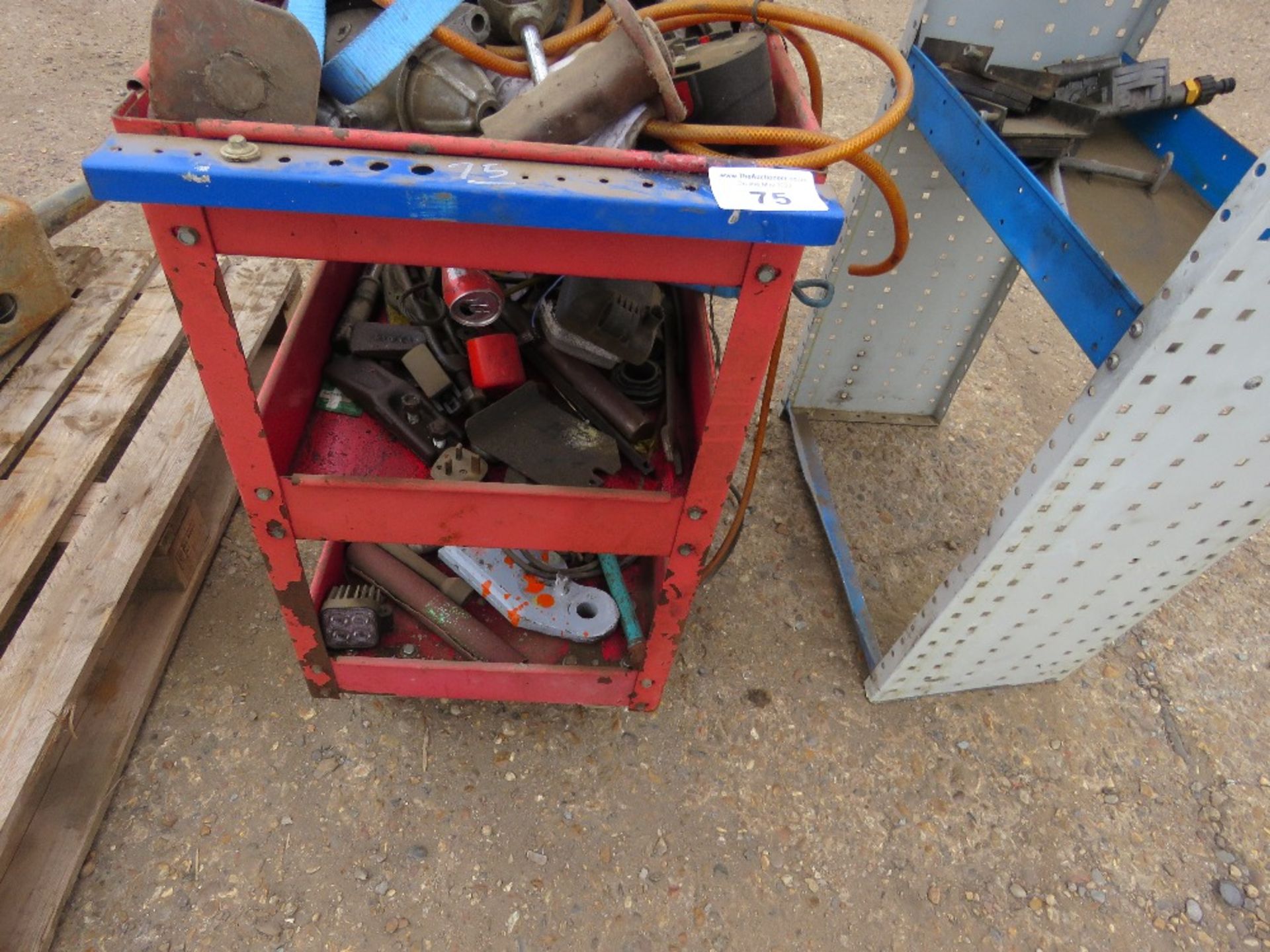 2 X WHEELED WORKSHOP TROLLEYS WITH TOOLS, PARTS, AIR NUT GUN AND SOCKETS ETC. SOURCED FROM DEPOT CLO - Image 2 of 6