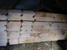 GROOVED TIMBERS 1.76M LENGTH X 120MM X 45MM APPROX.