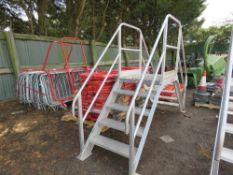 ALUMINIUM PEDESTRIAN ACCESS BRIDGE UNIT, 10FT SPAN APPROX. THIS LOT IS SOLD UNDER THE AUCTIONEERS MA