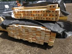 PACK OF "U" PROFILED EDGE FENCE TIMBERS 1.5-1.83M APPROX.