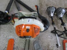 STIHL BR550 PETROL ENGINED BACKPACK BLOWER. THIS LOT IS SOLD UNDER THE AUCTIONEERS MARGIN SCHEME, TH