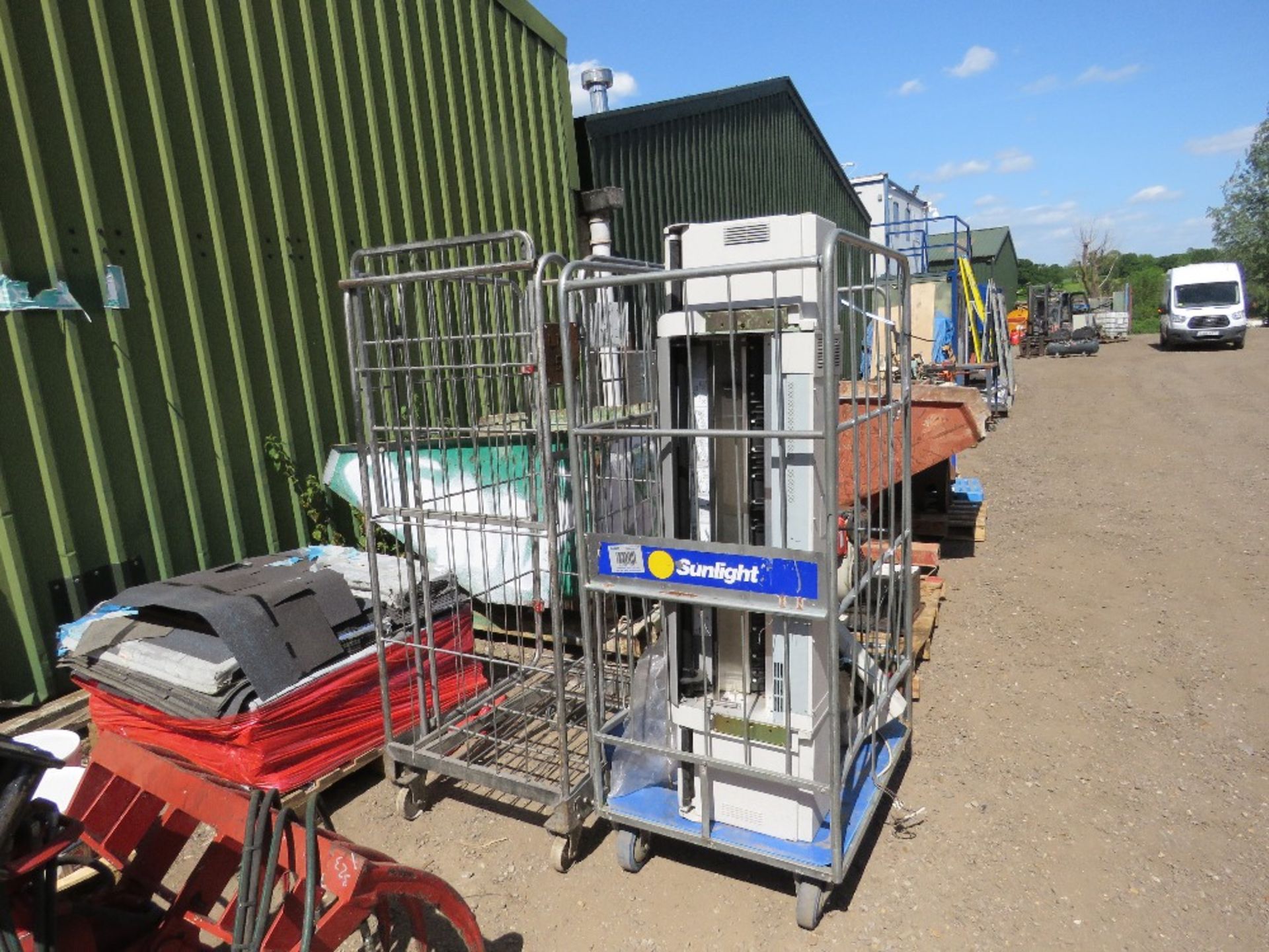 2 X MESH SIDED TROLLEYS WITH 2 X PRINTER UNITS. THIS LOT IS SOLD UNDER THE AUCTIONEERS MARGIN SCHEME - Image 3 of 4