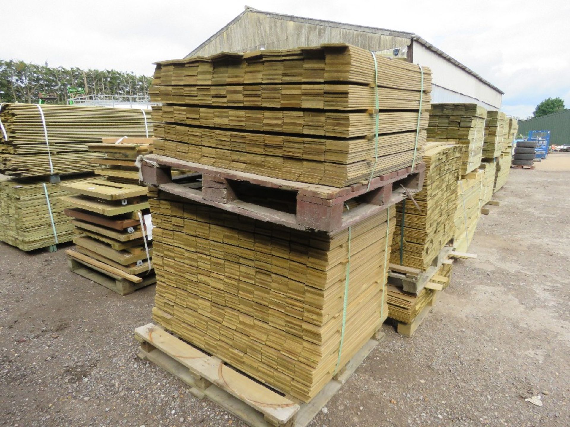 2 X PALLETS OF HIT AND MISS CLADDING TIMBERS, 0.83M LENGTH X 95MM WIDTH APPROX. - Image 2 of 4