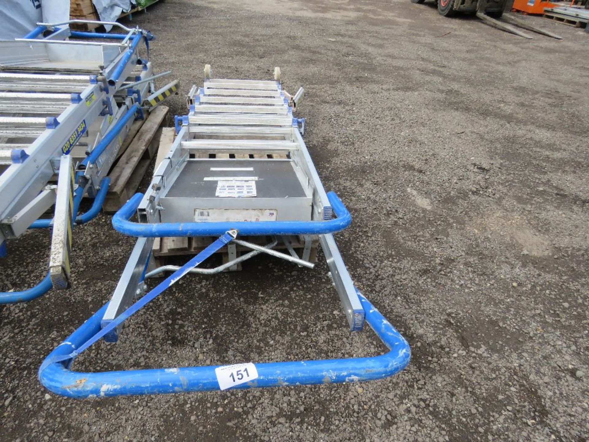 LARGE SET OF CLOW ADJUSTABLE STEP LADDERS.