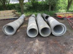 8 X CONCRETE CULVERT PIPES 44CM INTERNAL DIAMETER @ 2.6M LENGTH APPROX. THIS LOT IS SOLD UNDER THE A