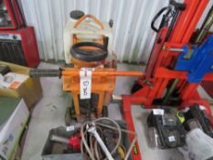 CLIPPER PETROL ENGINED FLOOR SAW WITH TANK AND BLADE. THIS LOT IS SOLD UNDER THE AUCTIONEERS MARGIN