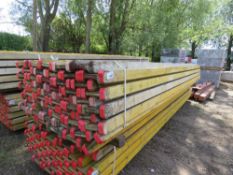 PACK OF 50NO TIMBER FORMWORK SUPPORTING "I" BEAMS , 4.9METRE LENGTH. IDEAL FOR FORMING ROOF STRUCTUR