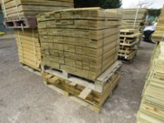 2 X PALLETS OF HIT AND MISS CLADDING TIMBERS, 0.83M LENGTH X 95MM WIDTH APPROX.