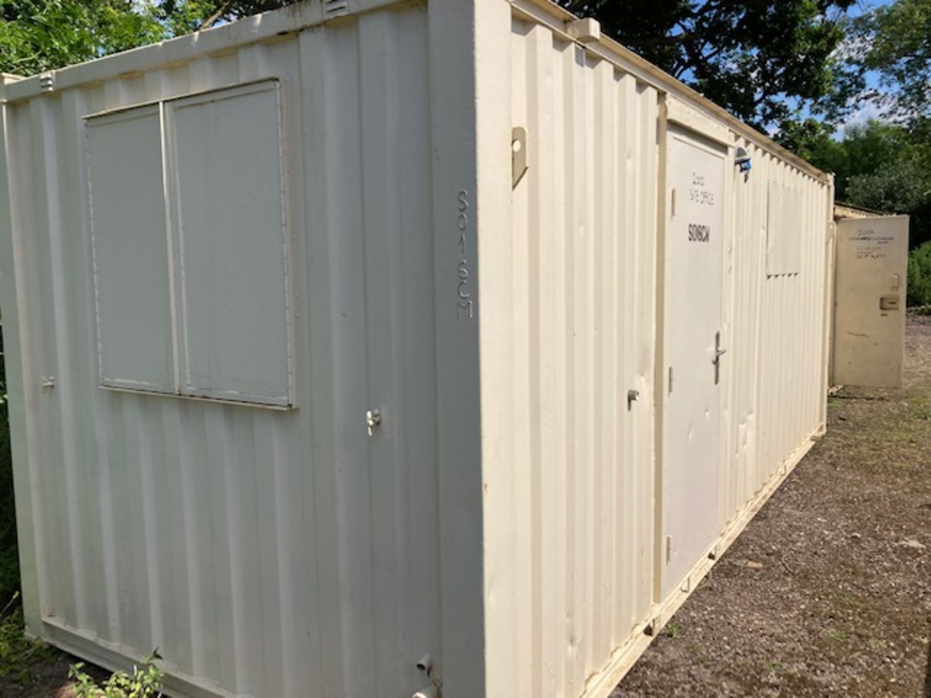 20foot length secure containerised office with key.