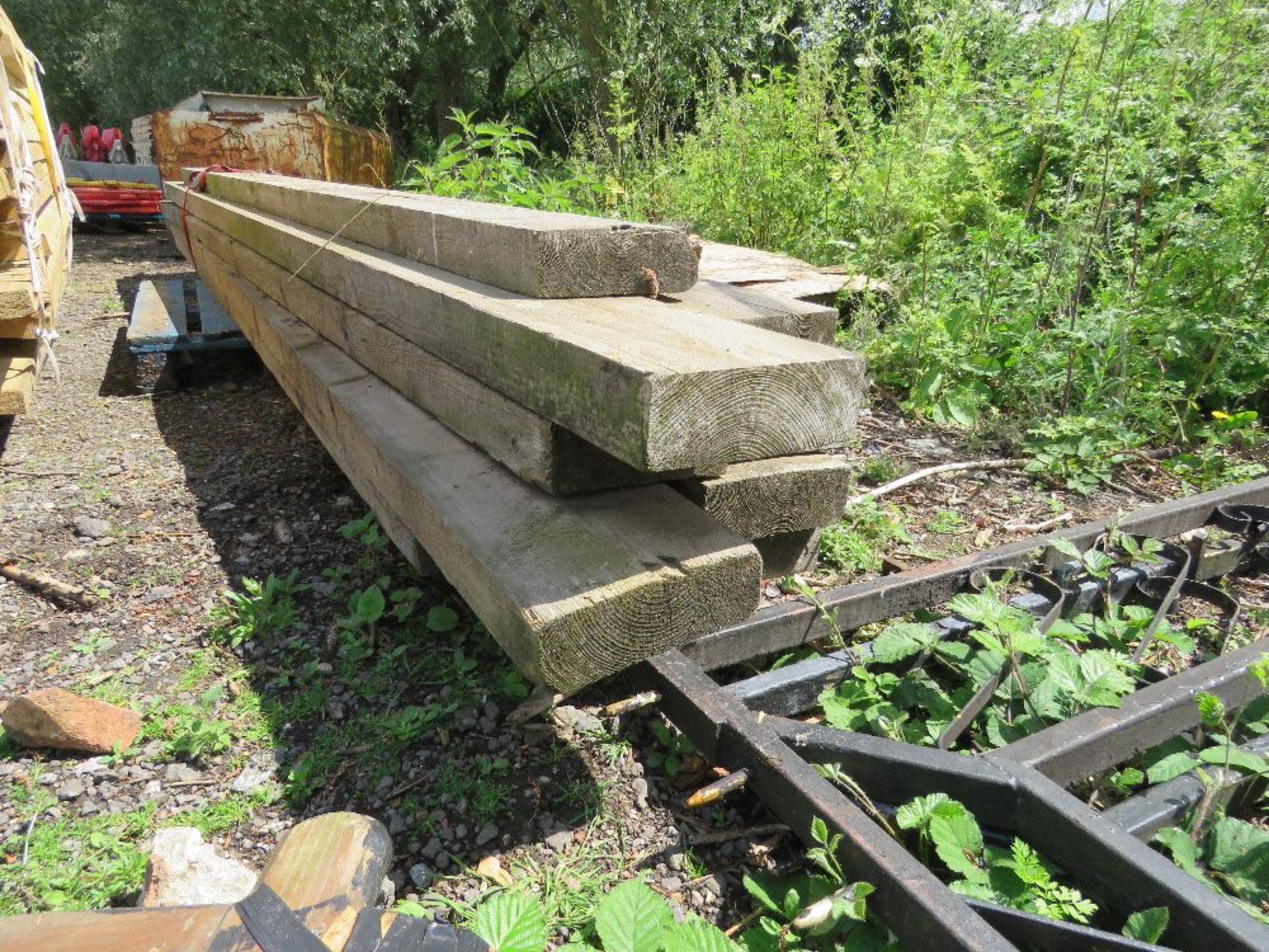 9 X TIMBER JOISTS, 9" X 3" APPROX. - Image 3 of 5