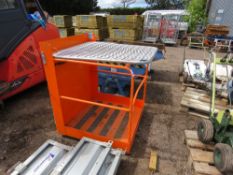 FOLDING MAN / PERSONNEL FORKLIFT CAGE. THIS LOT IS SOLD UNDER THE AUCTIONEERS MARGIN SCHEME, THEREFO