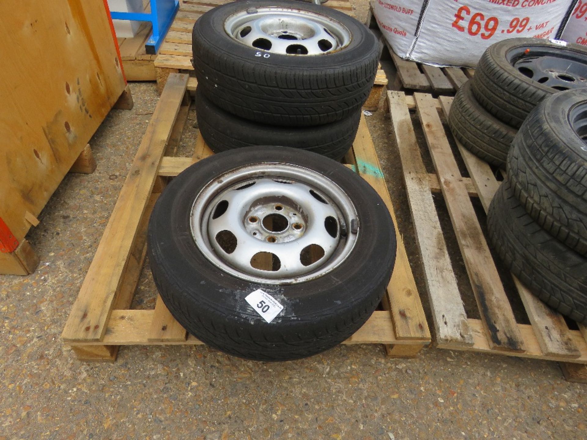 3 X WHEELS AND TYRES 175/65R13 SIZE. - Image 3 of 3