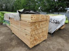 EXTRA LARGE PACK OF UNTREATED TONGUE AND GROOVE FENCING TIMBER BATTENS.