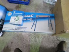 SILVERLINE WORK TRESTLE PLUS A SMALL VEHICLE SAFE.