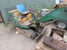 YANMAR YB10 RUBBER TRACKED MINI EXCAVATOR WITH A SET OF BUCKETS. WHEN TESTED WAS SEEN TO DRIVE STEER