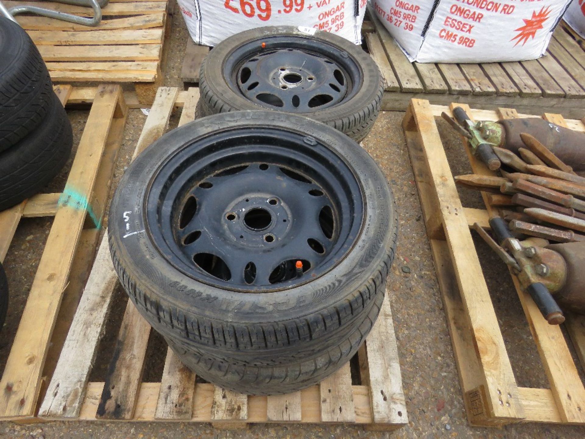 4 X WHEELS AND TYRES 15" SIZE. SOURCED FROM DEPOT CLOSURE. - Image 2 of 3