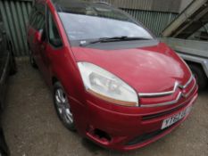 CITROEN C4 PICASSO DIESEL PEOPLE CARRIER REG:YT62 ULJ. WHEN TESTED WAS SEEN TO DRIVE STEER AND BRAK