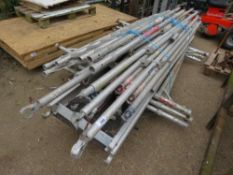 ASSORTED ALUMINIUM SCAFFOLD TOWER PARTS INCLUDING LEGS. THIS LOT IS SOLD UNDER THE AUCTIONEERS MARGI