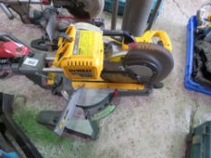 DEWALT DHS780 MITRE BATTERY SAW. NO BATTERIES OR CHARGER, UNTESTED.
