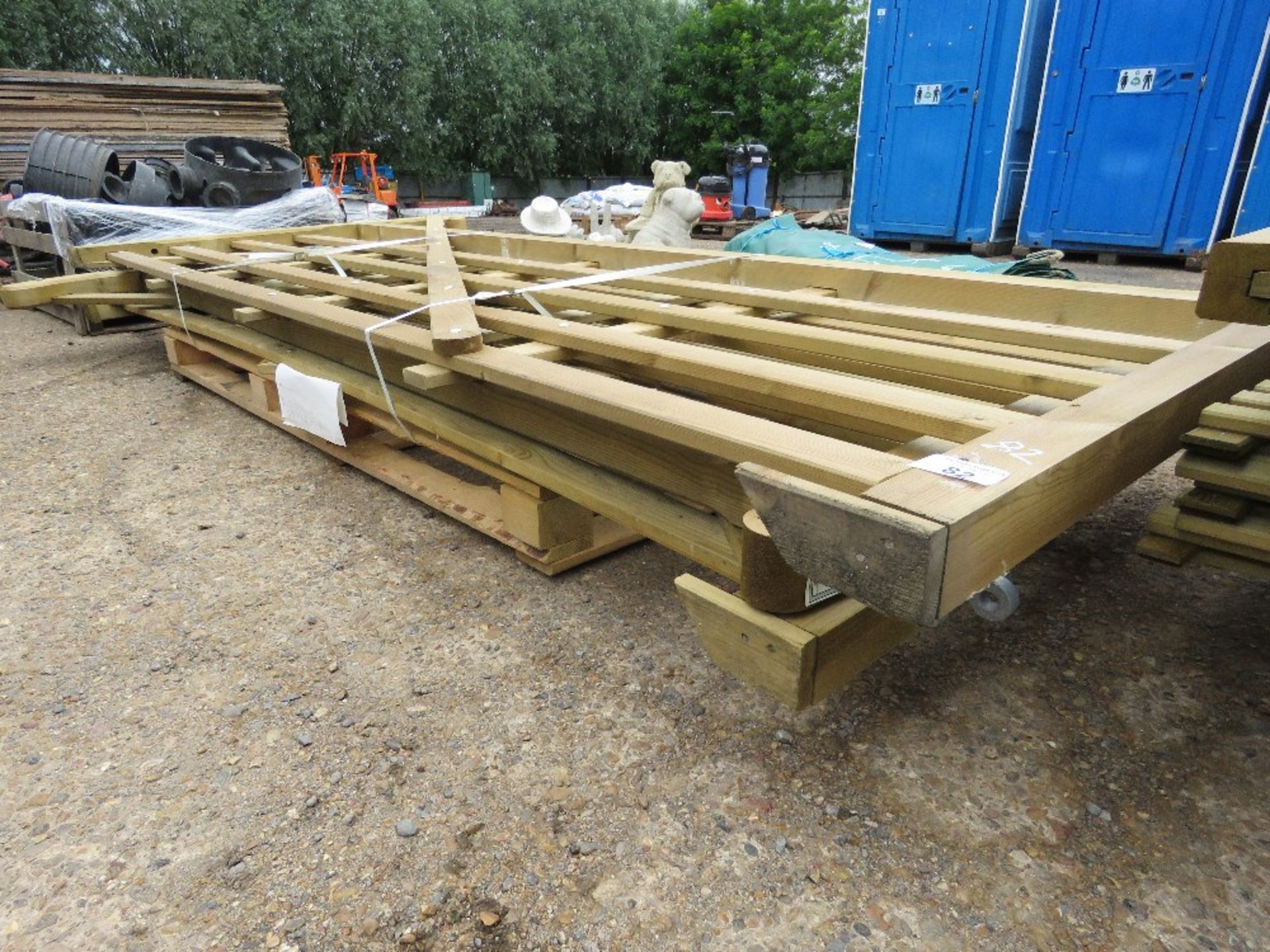 3 X TIMBER GATES: 2ENTRANCE GATES @ 3.3M AND 3M PLUS 1NO FIELD GATE @ 3.3M WIDTH. - Image 2 of 5