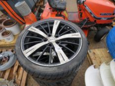 4 X ALLOY WHEELS AND TYRES 245/35 ZR19 SIZE.