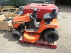 ARIENS RIDE ON MOWER. WHEN TESTED WAS SEEN TO RUN BUT BE SMOKEY. THIS LOT IS SOLD UNDER THE AUCTIONE