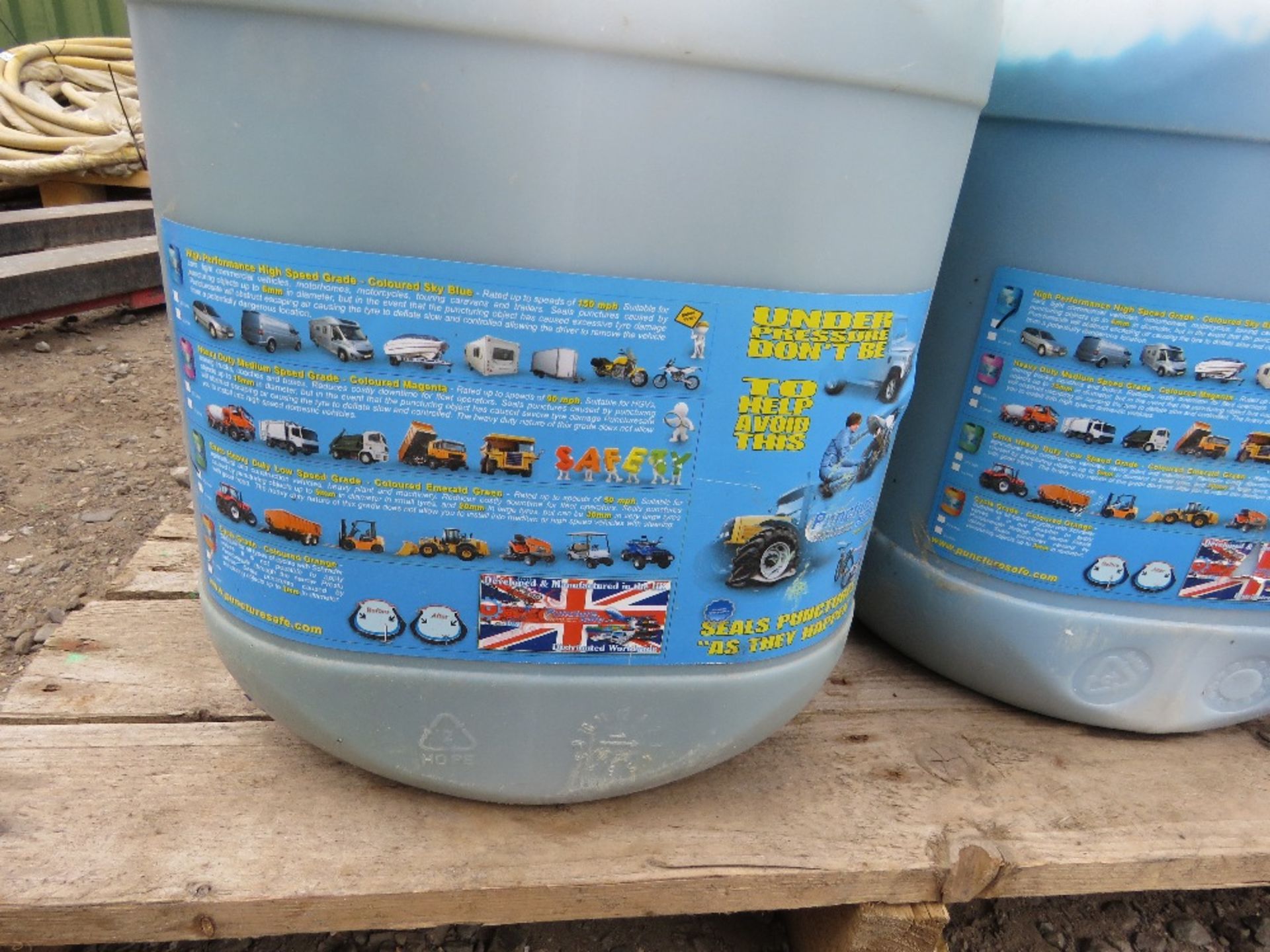 3 X DRUMS OF PUNCTURE SAFE TYRE SEALANT. THIS LOT IS SOLD UNDER THE AUCTIONEERS MARGIN SCHEME, THERE - Image 2 of 3