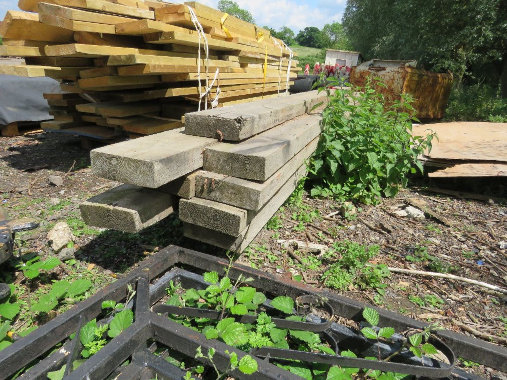 9 X TIMBER JOISTS, 9" X 3" APPROX. - Image 4 of 5