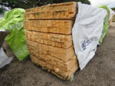 EXTRA LARGE PACK OF UNTREATED VENTIAN FENCING TIMBER SLATS 45MM WIDTH X 1.83M LENGTH APPROX.