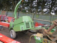 TOWED CHIPPER CHASSIS, BALL HITCH COUPLING. NO ENGINE.