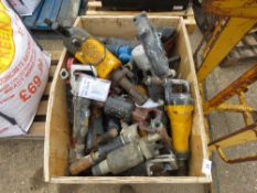 LARGE STILLAGE CONTAINING ASSORTED AIR BREAKERS AND AIR TOOLS.