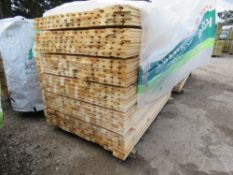 EXTRA LARGE PACK OF UNTREATED GROOVED "H" PROFILE FENCING TIMBER BATTENS 1.57M LENGTH APPROX.