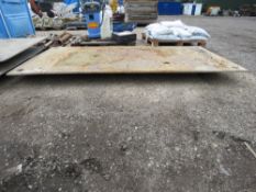 1 X STEEL ROAD PLATE 18MM THICKNESS APPROX. 1.2M X 2.4M APPROX. THIS LOT IS SOLD UNDER THE AUCTIONEE