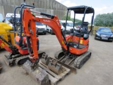 KUBOTA U17-3 RUBBER TRACKED EXCAVATOR, YEAR 2017 BUILD WITH 3 X BUCKETS, 1723 REC HOURS. RED KEY AND