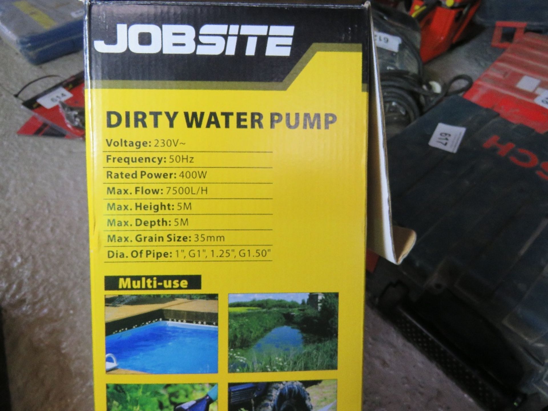 JOBSITE DIRT WATER PUMP, UNUSED. - Image 2 of 2