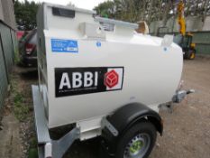 WESTERN GLOBAL 985LITRE FAST TOW ABBI FAST TOW DIESEL BOWSER, YEAR 2022 BUILD, UNUSED.